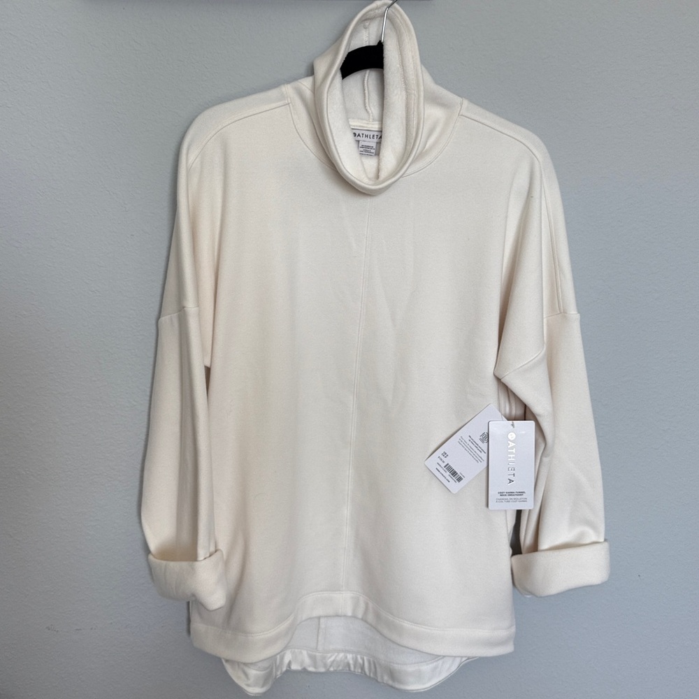 Athleta Cozy Karma Funnel Neck Sweatshirt New NWT